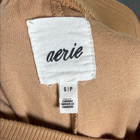 Aerie Camel Velour Flare Pants (B2) - Picture 4 of 6